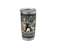 Self Reliance State Control Quote Funny Retro Saying Stainless Steel Insulated Tumbler