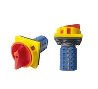 Self-Reset Electric 3 Positions Padlock 20 Contacts 5 Poles Rotary Cam Changeover Switch 690V 20A Silver Contact LW26GS-20/5