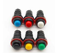 Self-reset Push Button Switch 10mm 6Pcs(White)