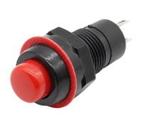 Self-reset Push Button Switch 10mm Self Return Momentary Push Button Switch 6Pcs(Red)