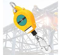 Self Retracting Lifeline Cable Fall Protection Lanyard with Rebar Hook and Wire Rope, Fall Arrest Protection for Aerial Work Roofing Construction Personal, 3m/5m/7m/10m/15m/20m, Load: 150kg