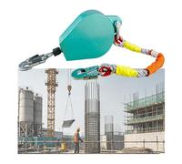 Self Retracting Lifeline Safety Lanyard, Anti-Fall PPE Gear For Construction, Rock Climbing & Rescue Work, Steel Wire Rope Fall Arrester With Safety Lock Hook(150KG/30M(98.4 FT))