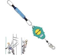 Self-Retracting Lifeline with Fall Arrest Block, 7m Inertia Reel Safety Device for Roof & Tree House Construction, Max Load 150kg (Buffer Package 10m)