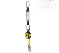 Self Retracting Lifeline with Shock Absorbing Lanyard, Portable Fall Protection for Roofing & Construction, Retractable Safety Lanyard (Without Cushion Bag) (1.6M With Buffer Package)