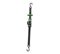 Self-Retracting Ratchet Strap with S-Hooks, Automatic Retractable Cargo Tie Down Straps for Securing- Green
