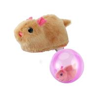 Self Rolling Interactive Cat Ball, 2026 new automatic moving toy with 360 degree spinning design, indoor chasing accessory for cats and dogs (1, Little Brown Mouse + Pink Ball)