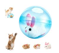 Self-Rolling Interactive Cat Ball, 360° Rolling Spin Moving Cat Chase Toy, Fun Realistic Animal Automatic Pet Balls for Cats, Kittens And Dogs(Blue,Rabbit)