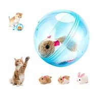 Self-Rolling Interactive Cat Ball, 360° Rolling Spin Moving Cat Chase Toy, Fun Realistic Animal Automatic Pet Balls for Cats, Kittens And Dogs(Blue,Mouse-B)