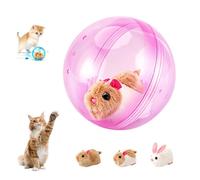 Self-Rolling Interactive Cat Ball, 360° Rolling Spin Moving Cat Chase Toy, Fun Realistic Animal Automatic Pet Balls for Cats, Kittens And Dogs(Pink,Mouse-B)