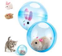 Self-Rolling Interactive Cat Ball, Animal Pet Rolling Ball, Automatic 360° Moving & Spinning Smart Toy, Interactive Exercise Chase Toy for Indoor Cats and Dogs, Enrichment Play Toys (Blue B)