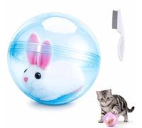 Self-Rolling Interactive Cat Ball, Toys Electric Chases Goes on Balls, 360° Rolling Spin Moving Cat Ball Fun Indoor Interactive Pet Ball for Cats Dogs Chasing (Blue, C)