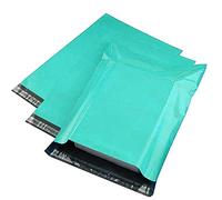 Self Seal Adhesive Strip Postage Bags, 100pcs Teal Green Eco Poly Mailers Self Adhesive Shipping Mailing Package Mailer Postal Envelopes Bags Courier Storage Bags(17x30cm use 17x25cm)