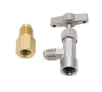 Self Sealing Can Tap Valve with Hose Adapter, Stainless Steel Dispenser Can Opener 1 / 4in 1 / 2in Thread - Resistant, Leak Proof Design for Automotive AC Systems