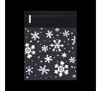 Self Sealing Cellophane Bags 200Pcs-Self-Adhesive OPP Bags - Clear With snowflake logo, Resealable Packaging for Versatile Use-Cookie，Confection，Toys，Product，Candy (5.6x 5.6)