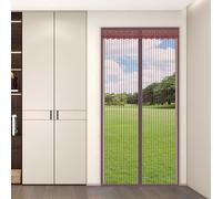Self-Sealing Magnetic ct Screen Door, Durable Pet & Child-Friendly Fly Barrier, Retractable Mesh Screen, Grey 190 x 250 cm - Keeps Bugs Out!