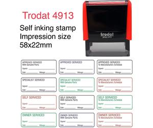 Self Service Stamp Self Inking Garage Mechanic Home Service Stamp - Trodat 4913