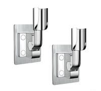 Self Shower Holder, 2 Pcs Adjustable Bracket for Handheld Shower Heads (Silver)