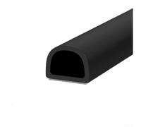 Self silicone weather stripping edge strips designed to block drafts, dust, rain, and insects on doors and with decorative splicing (black)