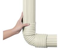 Self- Soundproof Pipe Insulation Sponge Wrap, 2M Pipe Wrap Around Tape Bathroom Water Tube Hider Ducting Conduit Concealer, Wrap Around Pole Pads to Protect Pipe(Beige,1pcs)