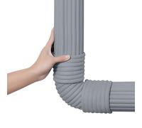 Self- Soundproof Pipe Insulation Sponge Wrap, 2M Pipe Wrap Around Tape Bathroom Water Tube Hider Ducting Conduit Concealer, Wrap Around Pole Pads to Protect Pipe(Gray,2pcs)