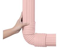 Self- Soundproof Pipe Insulation Sponge Wrap, 2M Pipe Wrap Around Tape Bathroom Water Tube Hider Ducting Conduit Concealer, Wrap Around Pole Pads to Protect Pipe(Pink,3pcs)