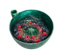 Self Spinner Berry Washing Bowl with Drain Fruit Vegetables Washer Self-Rotating Basket Fruit Rinse Bowl Kitchen Cleaner