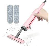Self-squealing mini mop, hand-free automatic cleaning, strong absorbent hands-free automatic flat squeeze mop for floor, cabinet, living room, kitchen, dorm room
