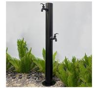 Self-Standing Garden Water Column Faucet Outdoor Water Distribution Station Irrigation Fountain with 2 Faucets Garden Tap for Efficient Watering