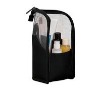 Self-Standing Makeup Bag - Waterproof Makeup Bag, Large Capacity Organizer, for Backpack, Dormitory, Vacation, Business Trip, Camping, Hotel, Weekend, Black, Please refer to the description, Please