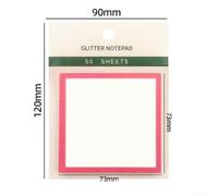 Self-Stick Note Pads 50 Sheets Smooth Writing for surface Self-Stick(Red) | Sparkling semi-transparent design, waterproof plastic material, 50 sheets per pad, strong , no left