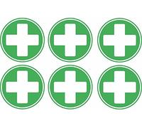 Self-sticking cross sticker first aid emergency box