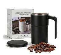 Self-Stirring Coffee Cup 380 ml Electric Automatic Self-Stirring Coffee Mug Made of 304 Stainless Steel with Temperature Display, Magnetic Cup Mixer Cup for Coffee, Milk, Cocoa, Protein, Tea