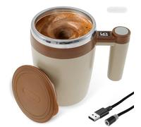 Self Stirring Coffee Mug 400ml Rechargeable Automatic Magnetic Self Mixing Coffee Mug with Temperature Display Portable Auto Mixing Cup Hot Beverage Mixer for Coffee Milk Hot Chocolat Latte Mocha