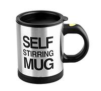 Self Stirring Coffee Mug Cup, 400 ml Reusable Coffee Cup Stainless Steel Automatic Electric Mixing Mug for Home Office Travel Use