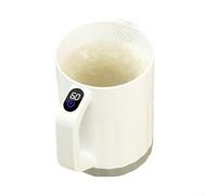 Self Stirring Coffee Mug Featuring Temperature Display And USB Rechargeable Battery, Leak Resistant Lid And Stable Base For Daily Use And Travel(White)