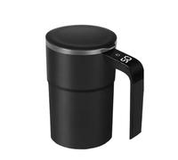Self Stirring Coffee Mug Rechargeable, Magnetic Stirring Cup with LCD Temperature Display, Electric Self-Stirring Mixing Cups, for Home Bar Travel Latte Cocoa Tea Cafe Milk Drinks Hot Chocolat