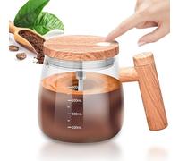 Self-Stirring Cup, 400 ml Self Stirring Mug, Automatic Mixing Cup, Portable Glass Self-Stirring Cup, Mixing Coffee Cup with Lid, Electric Mixing Cup for Coffee, Milk, Hot, Chocolate