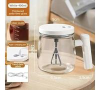 Self-Stirring Glass Mug 7000 RPM Smooth for vortex Blend Self-Stirring(White English)