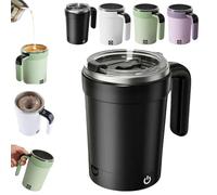 Self Stirring Mug - Automatic Magnetic Stirring Coffee Mug with Temperature Display,2026 Upgraded Automatic Magnetic Electric Mixing Cup with Lid,Stainless Steel Travel Cup for Home Office
