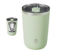 Self Stirring Mug - High Speed Mixing, Transparent Glass Body, Double Click Start, Easy Cleaning Design | Coffee Tea Protein Drink Blendingstainless Steel Moto for Home Kitchen Office Use Convenience