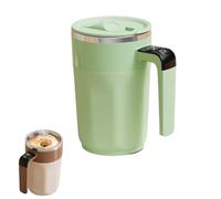 Self Stirring Mug with Temperature Display, 400ML Automatic Rechargeable Stainless Steel Coffee Mug with Handle for Coffee, Milk, and Cocoa