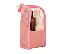 Self-Supporting Travel Bag, Lightweight Self-Supporting Travel Organizer, Makeup Bag - Ideal for Girls School Home Beauty Vanity Bathroom Hotel Brushes Pencils Pell Care, pink, Please refer to the