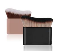 Self Tan Brush, 2 Pcs Self Applicator Brush Foundation Makeup Brushes for Body, Portable Self Tanning Applicator Tanner Face Brushes Does not absorb excess product for Leg/Body/Face (Brown, Black)