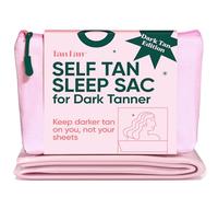 Self Tan Sleep Sac - Dark Tan Edition (Pink) - Protect Sheets from Dark Tanner - No Transfer Guarantee - 100% Silky Cool, Thicker Bottom, Lightweight Top, Foot Openings - Large Roomy Comfy