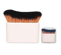 Self Tanner Brush,Large Self Tanning for Self Tan,Kabuki for Body,Body Makeup Brush for Flawless Leg Makeup,Bronzer Shimmer Glow Blend Brush,Sunless Tanner Makeup Body Brushes Vegan (Pink White)