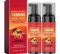 Self Tanner Mousse, Sunless Tanning Foam for Face & Body Bronzer, Quick Drying Self Tanner for Natural Streak-Free Looking, Streak Free Gradual Self Tanning Lotion, for All Skin Types (2pcs)