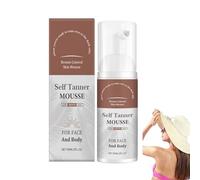 Self Tanner Mousse, With Natural & Organic Ingredients, Moisturizing Bronzing Mousse, Clear Tanning Foam, No Nasty Smell for Streak Free Finish Dark Fake Tan, Sunless Tanner (1Pc)