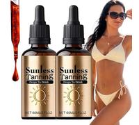 Self Tanner Tanning Lotion, 2026 Upgrade Sunless Tanning Drops to Drink,Enhancing Your Natural Skin Tone,Nourishing Self-Tanning Tan Enhancer Drops (2pcs)