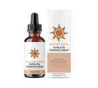 Self-tanning drops, 60 ml tanning accelerator liquid, self-tanning drops with bronzing effect, unisex, for face and body, daily use at home and