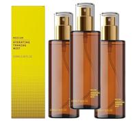 Self-tanning face and body spray, creating a natural, sun-kissed bronze tan. Lightweight, quick-drying formula, non-sticky, suitable for daily use by both men and women.